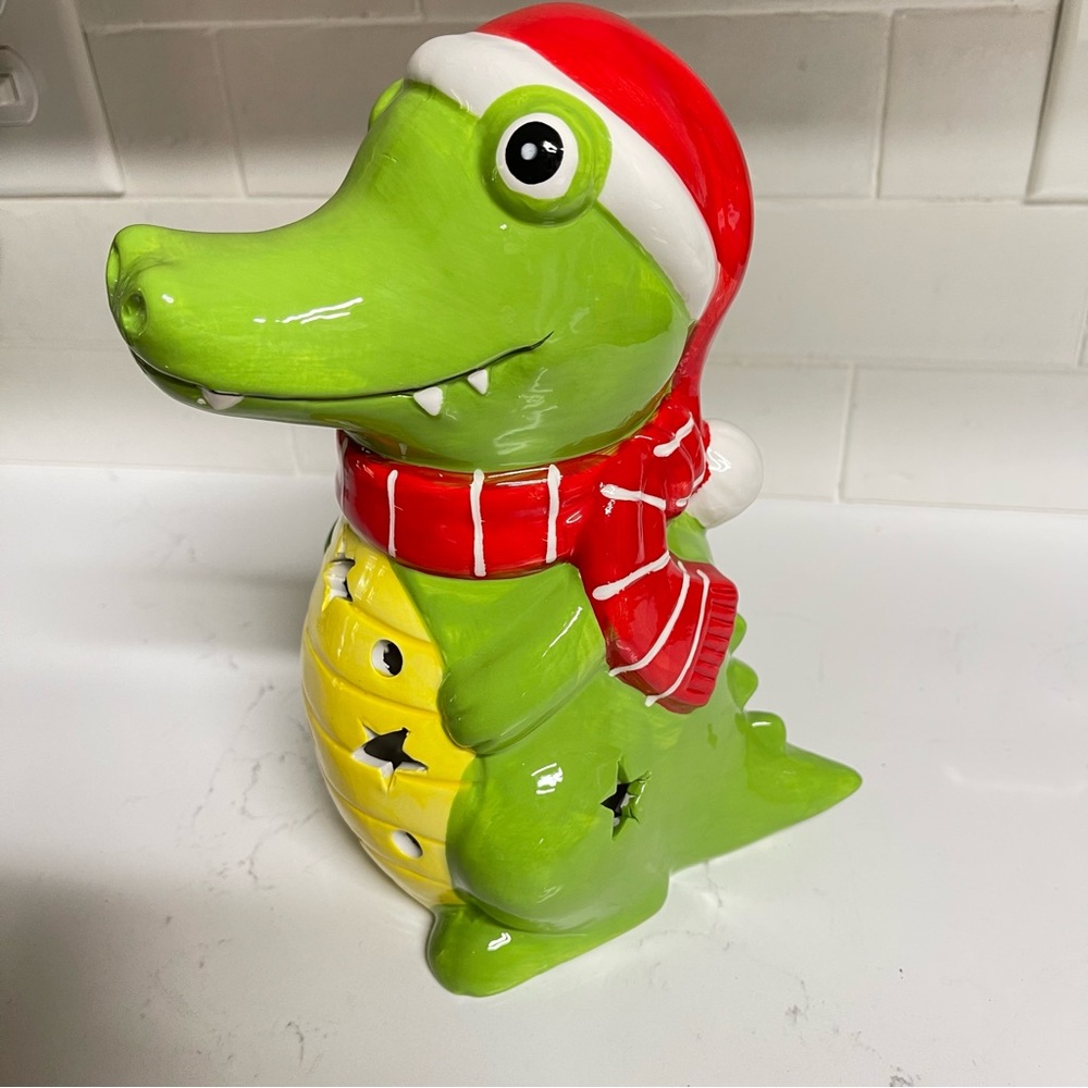 Loblolly Pines Holiday Luminaries Dinosaur LED Figurine Louisiana Cajun Theme